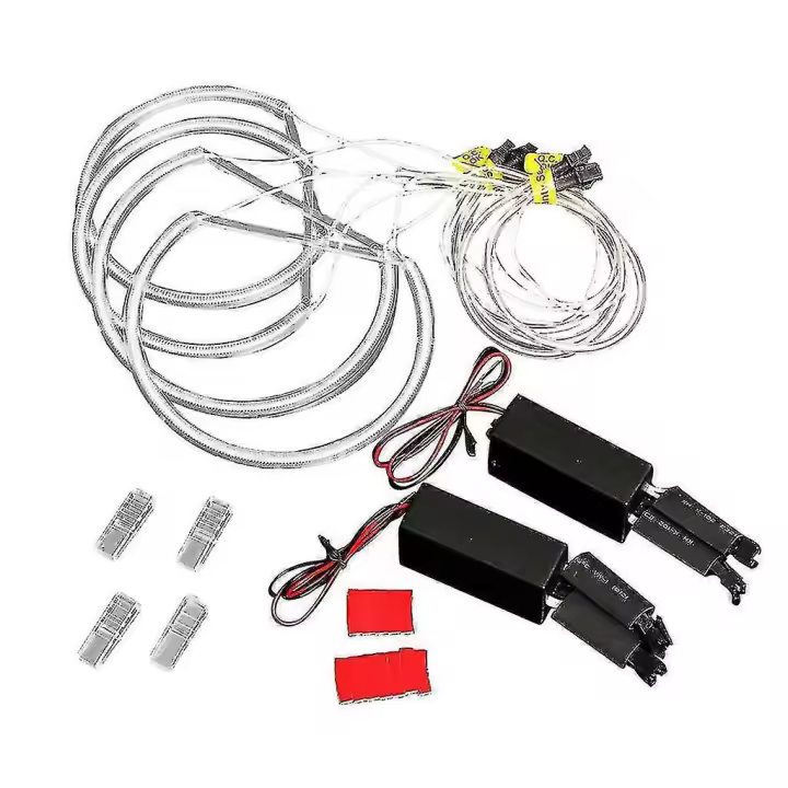 4x Ángel ojo halo LED anillo luz blanco no proyector para e46 3 Serie - 1