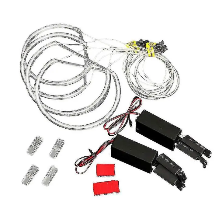 4x Ángel ojo halo LED anillo luz blanco no proyector para e46 3 Serie - 1