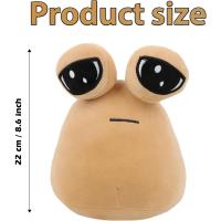 Alien plush toy, 22 cm alien Pou plush toy, new and unique design, stimulates Children's imagination, makes Children love it (discount) white - details 0