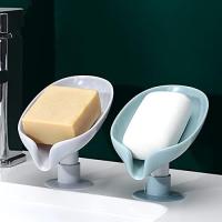 Soap Dishes 2 Pcs,Soap Holder with Drainage,Soap Dish for Shower,Easy Cleaning Soap Box Container,Leaf Shape Soap Tray - details 4