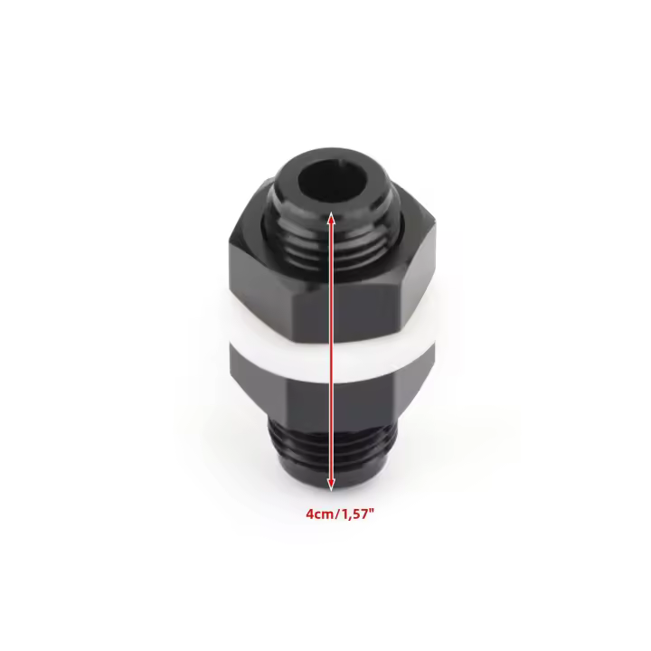 Conector De Celula De Combustible Con Tornillo Y Aro Negro Para Auto Piezas De Aluminio AN6 AN8 AN10 AN12 JIAX Auto Partes - 1
