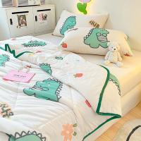 Edredón De Verano Dinosaurio De Dibujos Animados Suave Y Cómodo Para Todas Las Estaciones Decoración De Cama Sin Almohadilla Incluida - details 2