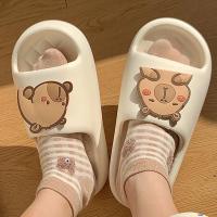 Zapatillas De Mujer Con Diseño De Capybara Y Suela Gruesa Para Interior Y Playa Zapatos De Verano Para Parejas Sandalias Con Platforma - details 4
