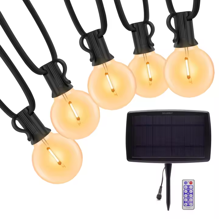 Cadena de Luces, 25 + 2 LEDs Solares de Exterior, 7,6 M, 4 Modos - 1