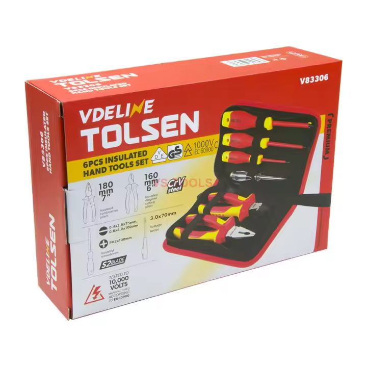 Sistema de herramientas aisladas 9 piezas Tolsen - 1