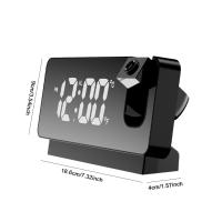 Reloj De Mesa Digital Con Proyección En Techo 180° Pantalla LED Y Temperatura Para Dormitorio Y Sala De Estar Reloj De Alarma Moderno - details 8