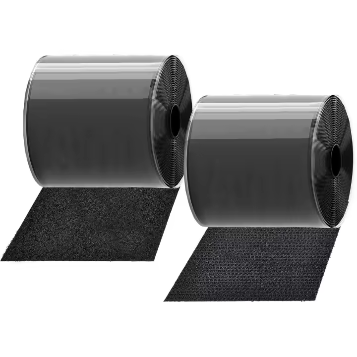 15cm X 3m Belcro Adhesivo Doble Cara Grande Belcro Adhesivo Fuerte para Impide que los Cojines del Sofá se Deslicen 150mm Cinta Adhesivo Belcro Ancho Negro Doble Cara DIY Aplicaciones Domésticas - 1