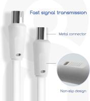 Cable Antena TV Full HD Blanco Aigostar - details 3
