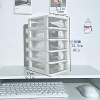 Caja De Almacenamiento Multifuncional Para Escritorio Con Porta Bolígrafos Y Rack Para Accesorios De Cabello, Caja De Joyas De Tres Capas Ecológica - details 3
