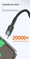 Cable USB C Essager 100W C a C Cargador Rápido Para Macbook Samsung Xiaomi Cable De Carga Tipo C Con Correa Para Teléfonos Móviles - details 8