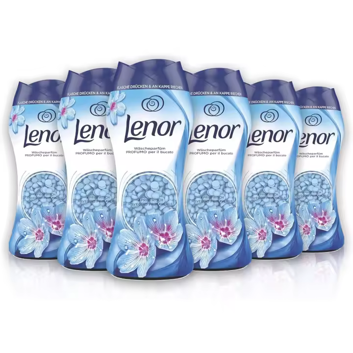 Lenor Perfumador para ropa con perlas perfumadas para lavadora, despertar primavera, paquete de 6 (6 x 195 g) - 1