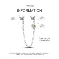 Cadena De Seguridad Platinada De Plata Con Bolas Para Pulsera Original Joyería Hecha a Medida Clip De Estopilla Charm Adecuado Para Joyería - details 20