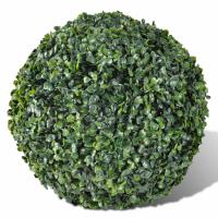 vidaXL Hoja Artificial Bola de poda 27 cm Con cuerda de LED solar 2 piezas - details 1