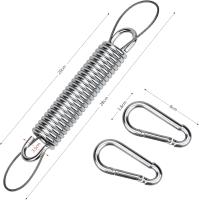 Resorte de suspensión Columpio de resorte de acero para silla colgante Resorte para sillas de hamaca Kits de suspensión de resorte con cuerda de seguridad y dos mosquetones - details 0