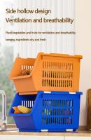 Cesta De Almacenamiento Plegable Con Ruedas Alta Capacidad Para Baño Cesta De Frutas Y Vegetales Multi Capas Para Juguetes - details 6