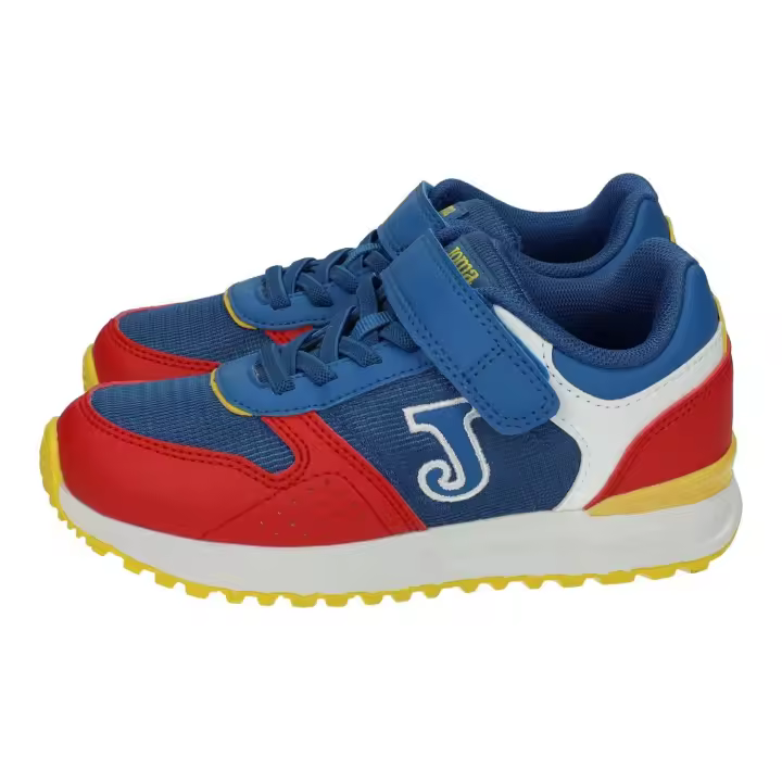 Deportivos marca JOMA para niño en color rojo. Zapatillas deportivas Joma para niño, ligeras y transpirables, cierre con cinta adhesiva y suela resistente - 1