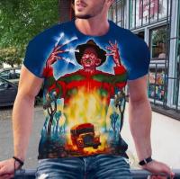 Camiseta De Verano Con Estampado 3D De Freddie Kruger Horror Película Callejera Corta Manga Moda Deportiva Top Casual Para Hombre - details 12