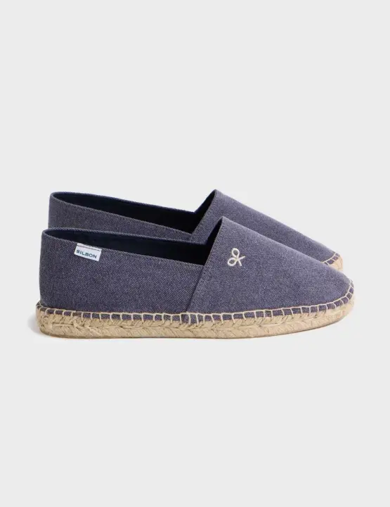 Silbon alpargata azul clasica con minilogo para hombre - 1