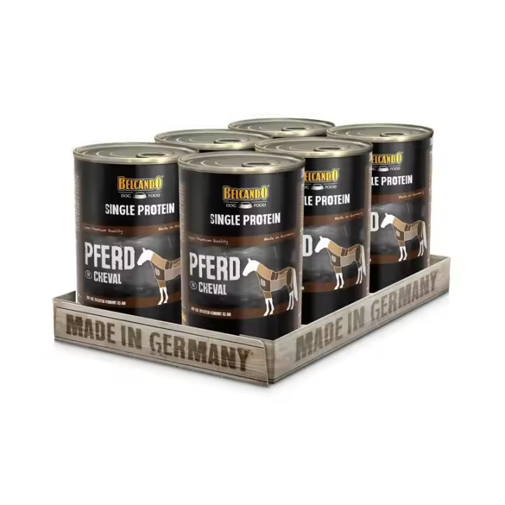 BELCANDO Single Protein Caballo – Comida Húmeda Monoproteica para Perros especial intlerancias 6x400grs - 1