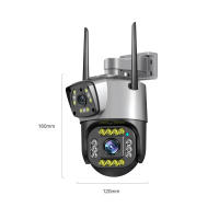 Cámara de seguridad de doble lente WIFI Pro Smart Home, 4MP, seguimiento automático, impermeable, inalámbrica, para exteriores, WIFI, IP - details 2