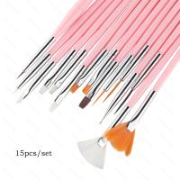 YIKOOLIN Set De Pinceles Para Uñas 20 Piezas Kit De Diseño De Uñas Con Pincel De Polvo De Acrílico Y Bolígrafo De Esmalte UV Para Arte De Uñas DIY - details 19