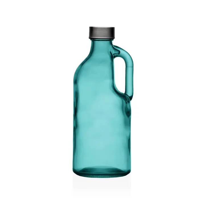 Botella de Agua Versa Azul Vidrio Aluminio - 1