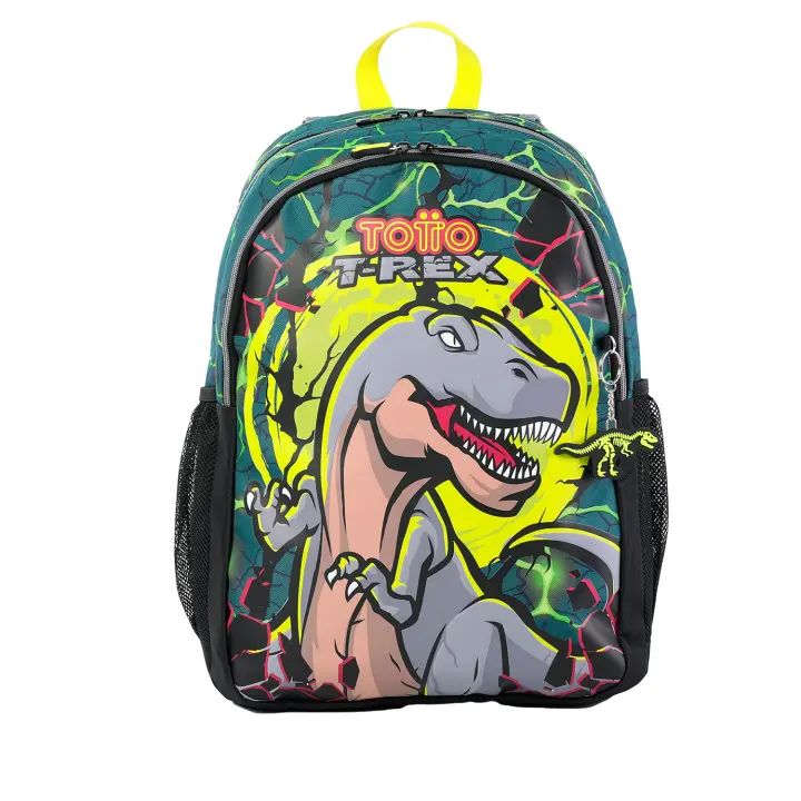 Totto Mochila Infantil  Saurus  -Dimensiones:32.5 x 43.5 x 13.5 cm-Material:Poliester - 1