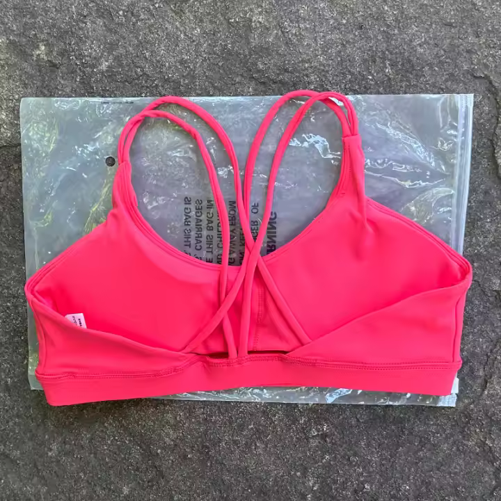 Sujetador De Fitness Para Mujer En Color Sólido Soporte Alto Con Push up Y Padded Espalda Cruzada Hollow Para Yoga Y Gimnasio Deporte Top Tensión Alta Absorbedora De Choque - 1