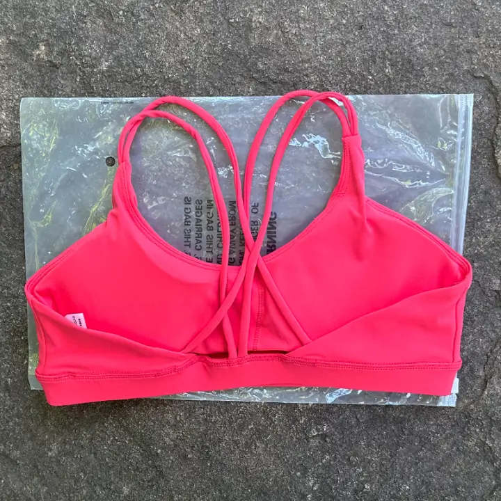 Sujetador De Fitness Para Mujer En Color Sólido Soporte Alto Con Push up Y Padded Espalda Cruzada Hollow Para Yoga Y Gimnasio Deporte Top Tensión Alta Absorbedora De Choque - 1