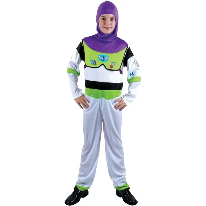 Kebedo Moda Infantil Disfraz Astronauta Espacial, Galaxia, Buzz Lightyear para Niños, Buzz Story, El Hombre del espacio Traje completo Gorro y Mono Enterizo con cremallera para Carnaval Fiesta, Halloween Talla 3 a 12 Años - 1