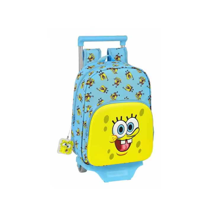 Mochila con Carro con Bolsillo 3D Bob Esponja Safta 612191020 - 1