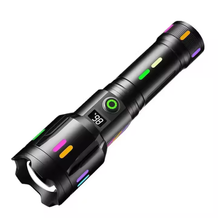 Nueva linterna láser blanca tipo C, recargable, multifuncional, fluorescente, LED de colores, luz fuerte. - 1