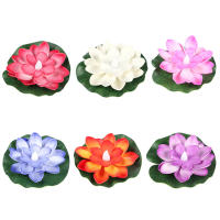Lanternas Flotantes De Loto Impermeables Decorativas Para Piscina Luz LED Operada Por Batería Vela De Loto Para Bendición - details 14