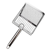 Shovel De Basura Para Gatos De Acero Inoxidable Con Mango De Madera Fácil De Lavar Resistente Al Rusticidad Herramienta De Limpieza Del Lodo Para Gatos Apto Para Gatitos - details 7