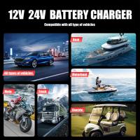 Cargador Inteligente De Batería Para Coche 25A/15A 8- Etapas 12V-24V Para Motocicletas Y Baterías De Ácido Plomo AGM GEL LiFePo4 Reparación De Baterías Con Pulso - details 1