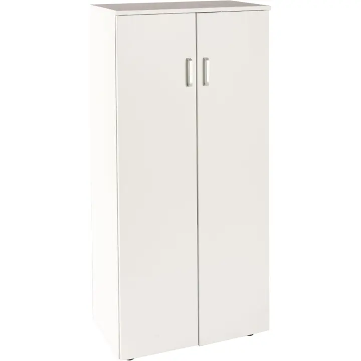 Mueble Zapatero Librería de Dos Puertas, Madera, Zapatero Puertas de Libro Mueble Auxiliar, Medidas: 60cms Ancho, 32.5cms Profundo, 124cms Alto (Blanco) - 1