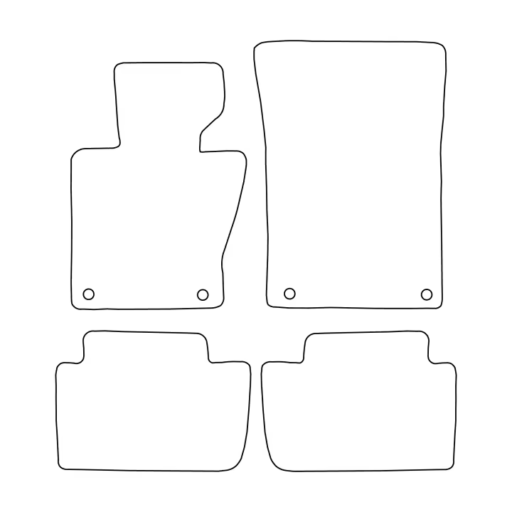 Juego de alfombrillas de terciopelo para BMW X3 E83 serie 2004-2010 - acabado negro - 1