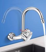 Grifo De Cocina De Pared Con Agua Caliente Y Fría Grifo Mezclador De Cobre Para Lavabo Lavandería Balcón Valvula De Agua Universal - details 3