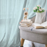 Cortinas De Yarn Blanco Sólido Para Ventanas De Sala De Estar Cocina Modernas Cortinas De Tulle Voile Para Decoración De Hogar Y Oficina - details 19