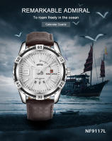 Reloj De Pulsera De Cuarzo NAVIFORCE Militar Deportivo Para Hombres Con Mostrador De Fecha Y Luz Táctil Resistente Al Agua De Cuero Reloj De Moda Casual - details 0