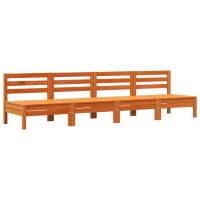 vidaXL Sofás de jardín sin reposabrazos 4 uds madera maciza Douglas Marrón cera, Douglas natural, Impregnado natural Conjunto Terraza Muebles Jardín Exterior Juego de Muebles de jardín Mueble Jardín Exterior Muebles de Salon Exterior - details 2