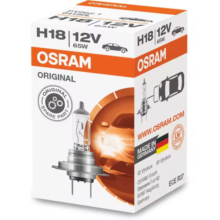 OSRAM 64180L Lámpara Halógena de Faros para Automóvil de 12 V y Moto - 1