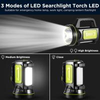 LED recargable interior, potente USB recargable interior portátil LED superreflector lámpara de mano Impermeable camping Luz de trabajo interior - details 2