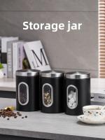 Juego De 1/3 Piezas De Botella De Almacenamiento De Acero Inoxidable Para Café Molido Té Semillas De Grano Azúcar Sellado Antipolvo Para La Cocina - details 0