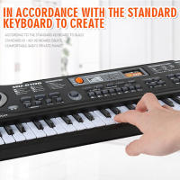 Teclado Electrónico De 61 Teclas Piano Digital Con Microfono Para Niños Multifuncional Instrumento Musical Educativo Regalo De Navidad - details 11
