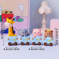 Topper De Pastel De Tren Marrón Con Animales Para Niños Decoración De Cumpleaños Bebé Fiesta De Aniversario Con Giraffa Oso Elefante Mono - details 9