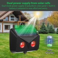 Depredador con energía solar con dos luces rojas intermitentes, repelente de luz de depredador, repelente de animales, para control de animales nocturnos, con energía solar - details 2