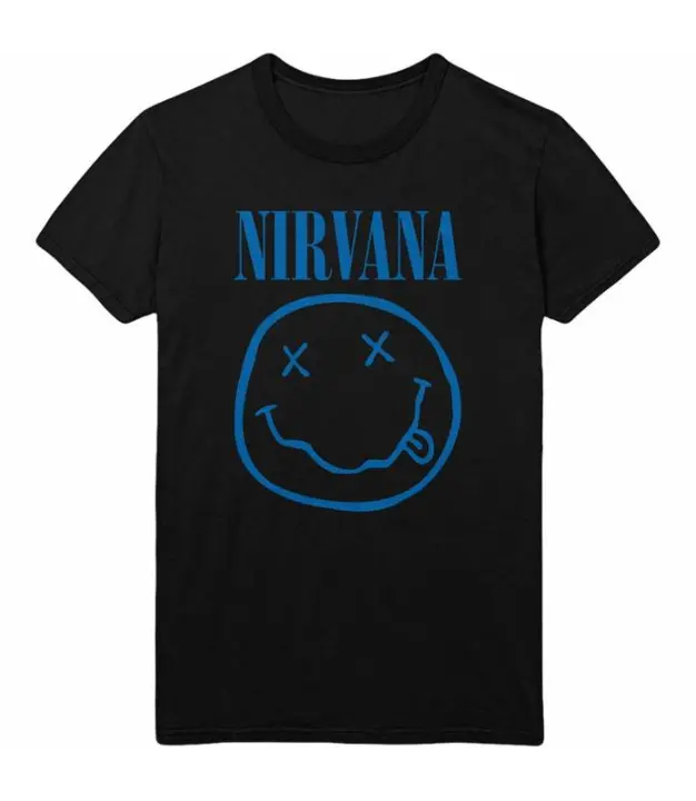 NIRVANA Smiley azul Blue Smiley Tee Camiseta chico Licencia OficiaL NIRVTS12MB - 1