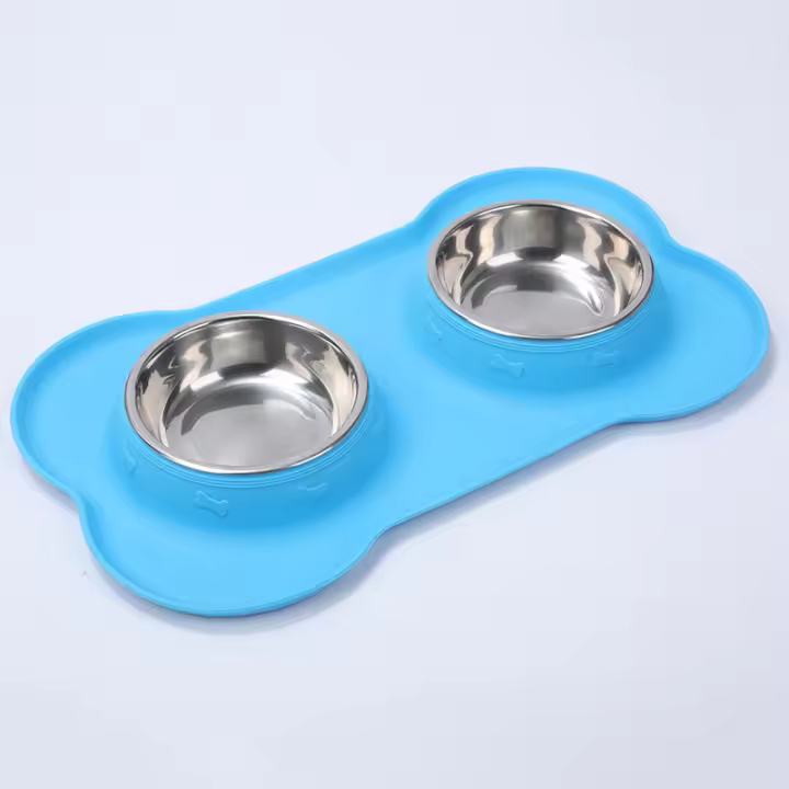PORCHEDDU Composites y Perros 900 ml, mascotas y Maple inoxidable y cuencos, Agua y Perros, y antideslizantes, silicona y silicona, y Cuenco Comedero, perros y adecuado, Perros Pequeños y medianos, Negro - 1
