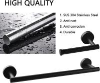 Juego de barra para toallas de baño, toallero de acero inoxidable 304, soporte para papel de cocina, jabonera, juego colgante para baño - details 2
